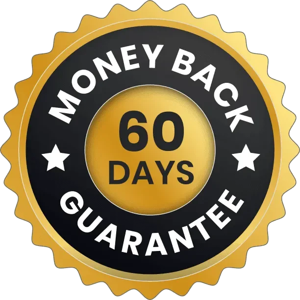 JellyThin 60 day money back guarantee badge for secure supplement purchase